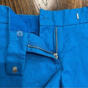 J. Crew Bright Blue scalloped hem shorts